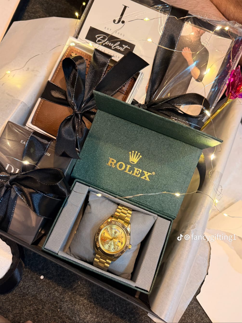 DEAL BOX J.suit+Rolex Watch +J. PERFUME +Leather wallet+sunglasses