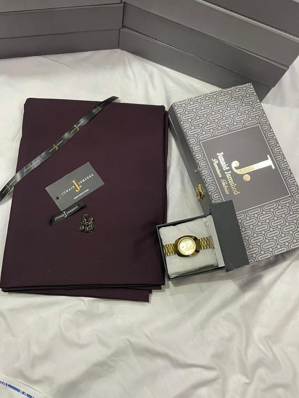 DEAL BOX J. WASH N WEAR +PREMIUM WATCH (ROSE WOOD