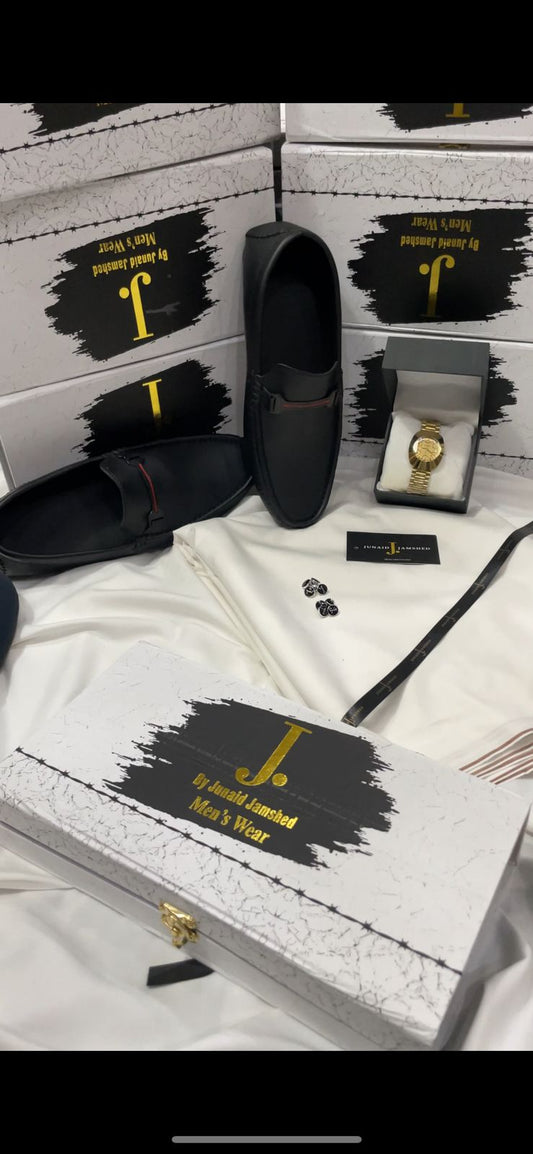 RAMZAN DEAL BOX LEATHER SHOES+J. SUIT+RADO WATCH