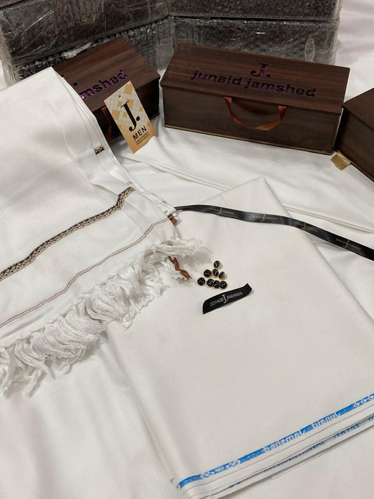J.EXCULSIVE SUIT+SHAWL PAIR (SPECIAL PACKING WOODEN BOX) (WHITE SUIT+WHITE SHAWL)