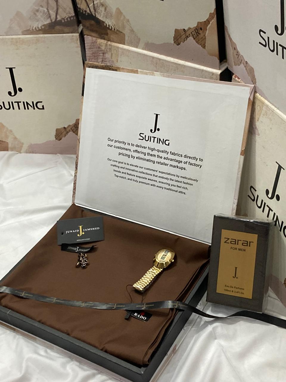 DEAL J.PERFUME+J.SUIT+RADO WATCH (BROWN)