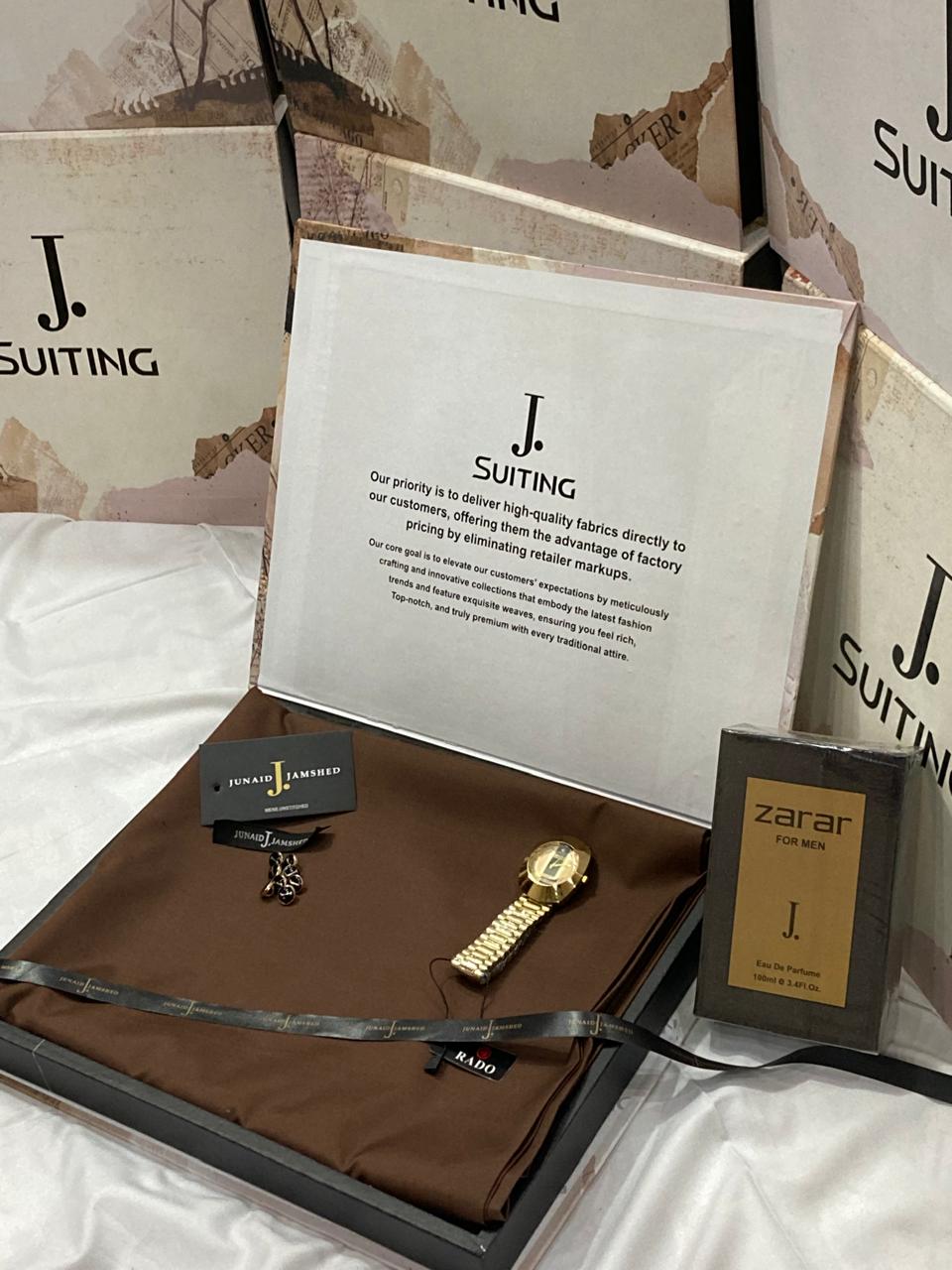 DEAL J.PERFUME+J.SUIT+RADO WATCH (BROWN)