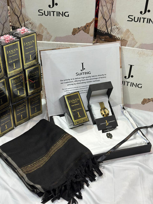 WINTER WASH N WEAR J. SUIT+ J.WHOOL SHWAL+PREMIUM WATCH AND SPECIAL J. PERFUME (WHITE