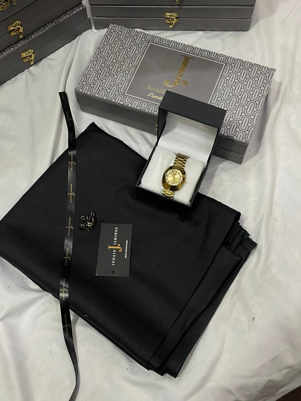 DEAL BOX  SALE J. WASH N WEAR +PREMIUM WATCH  (BLACK)