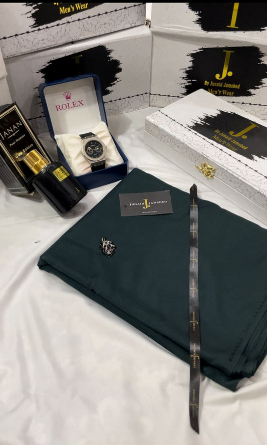 DEAL BOX  J.suit+Rolex Watch+J. PERFUME (DARK GREEN)