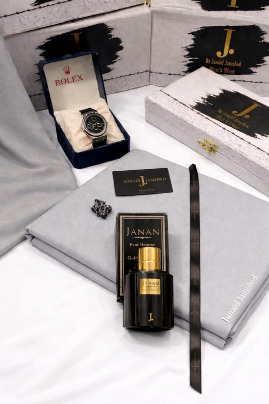 DEAL BOX  J.suit+Rolex Watch +J. PERFUME (LIGHT GREY)