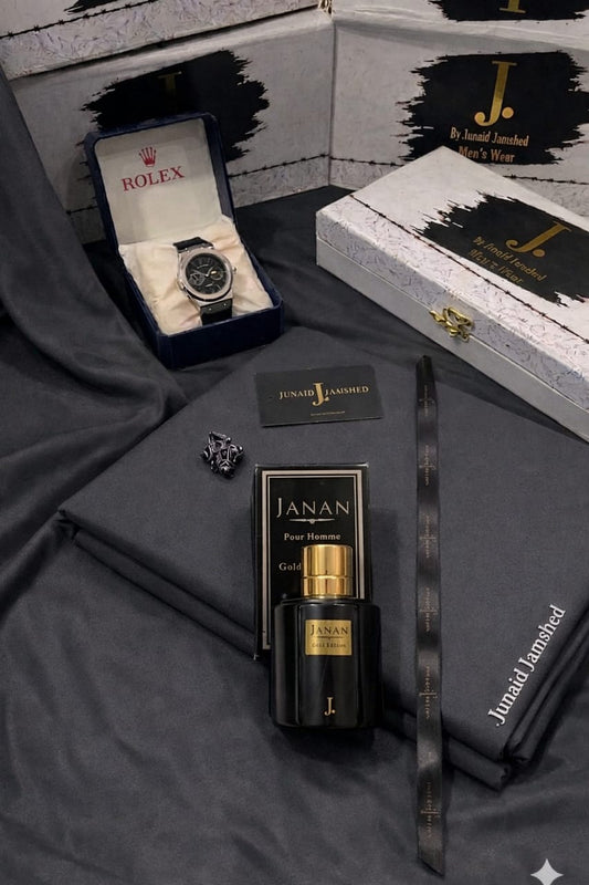 DEAL BOX  J.suit+Rolex Watch +J. PERFUME (DARK GREY)